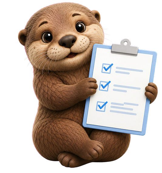 Lontra Pleno Seguros com uma checklist